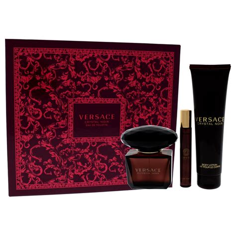 versace crystal noir perfume gift set|perfume versace crystal noir 50ml.